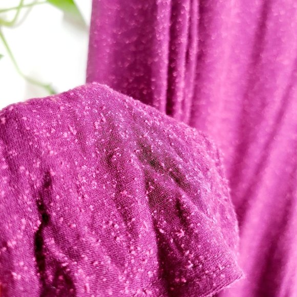 Chaser Flowy Silk Blouse Womens Medium Burgundy V Neck Lagenlook‎ Loose NEW - Picture 7 of 10